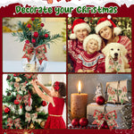 HASTHIP Christmas Ribbon for Gift Wrapping and Tree Decor featuring Hemp Fabric 6.6ft 2 Rolls