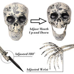 HASTHIP Halloween Half Buried Skeleton Ornament for Lawn and Garden Décor | Includes 2 Arms and Head