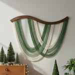 HASTHIP® Macramé Colgante de Pared Tie-Dye Verde Beige,Tapiz Boho Hecho a Mano de Algodón,Decoración Moderna para Dormitorio Sala Estar Hogar 31.5 x 23.6 Inch