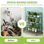 HASTHIP 3 Tier Metal Plant Stand for Balcony with Vertical Design | Indoor and Outdoor Display Shelf