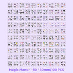 HASTHIP Kuromi Sticker Gift Set 300 pcs for DIY Decor featuring 100 Unique Designs | Kawaii Gifts for Kids and Teens