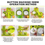 HASTHIP Badge Making Machine 58mm for DIY Crafts with Circle Cutter & 100Pcs Kit | Ideal for Beginners