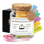 HASTHIP Bible Verse Jar with 90 Colored Notes for Daily Inspiration and Spiritual Guidance | Elegant Glass Gift for Faith and Positivity