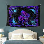 HASTHIP Zombie Love Aesthetic Tapestry for Bedroom Decor featuring Glow Effect 59 x 78 in | Soft Polyester Wall Hanging Art