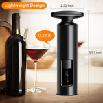 Wine Bottle Opener Corkscrew with Foil Cutter, T Shape Handle Reusable ABS Manual Wine Cork Wing Corkscrew for Home, Kitchen, Party, Restaurant, Bar - Black(No Need Charing)