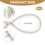 HASTHIP® 4 Pieces Hand Woven Rope Curtain Tiebacks Cotton Curtain Cord Buckles Handmade Ties Buckle Decorative