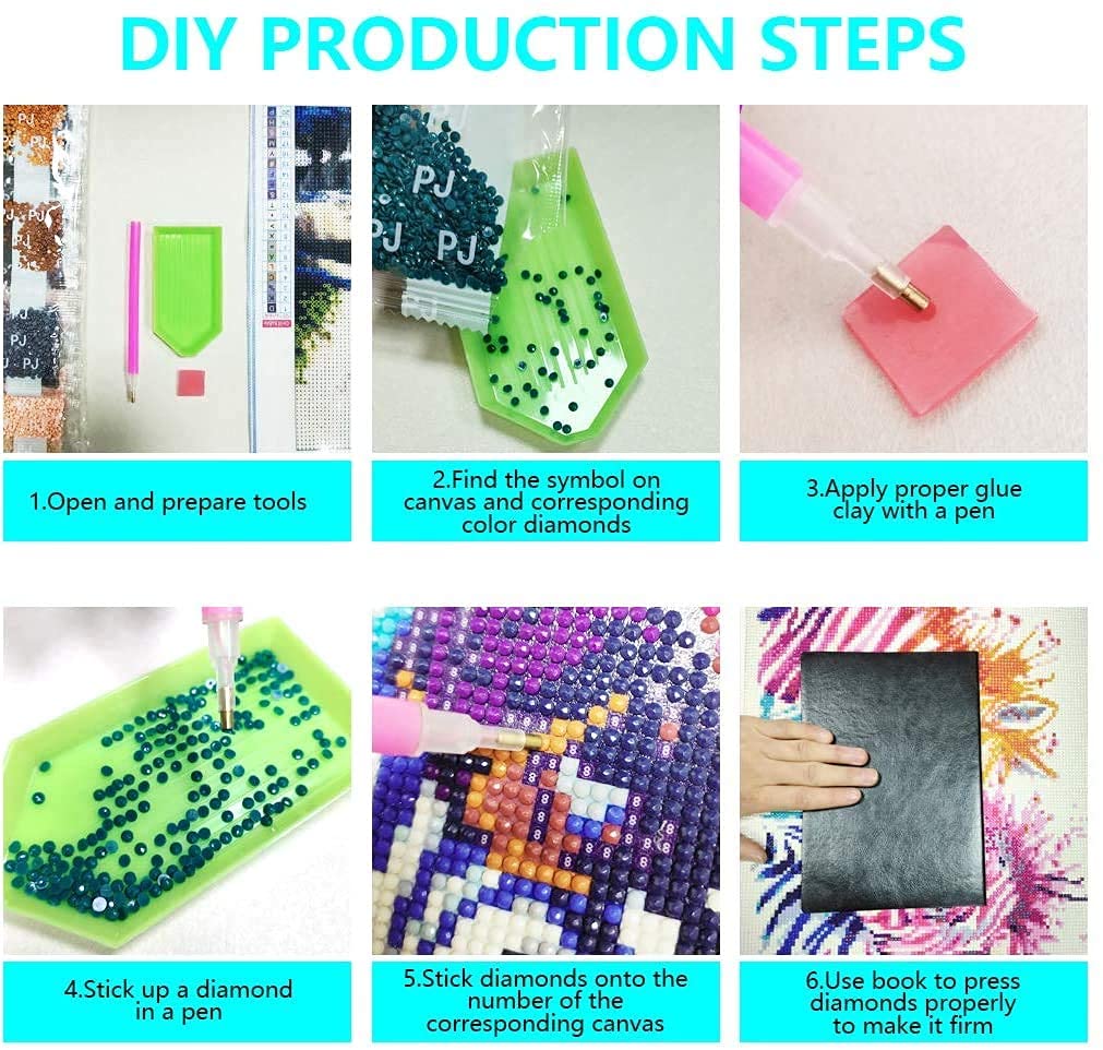 HASTHIP 5D Diamond Painting DIY Peacock for Home Décor with Cross Stitch Craft 32×45 Cm