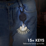 HASTHIP Retractable Keychain with 31.5 inch Metal Reel and Quick Release Carabiner | ID Badge Holder