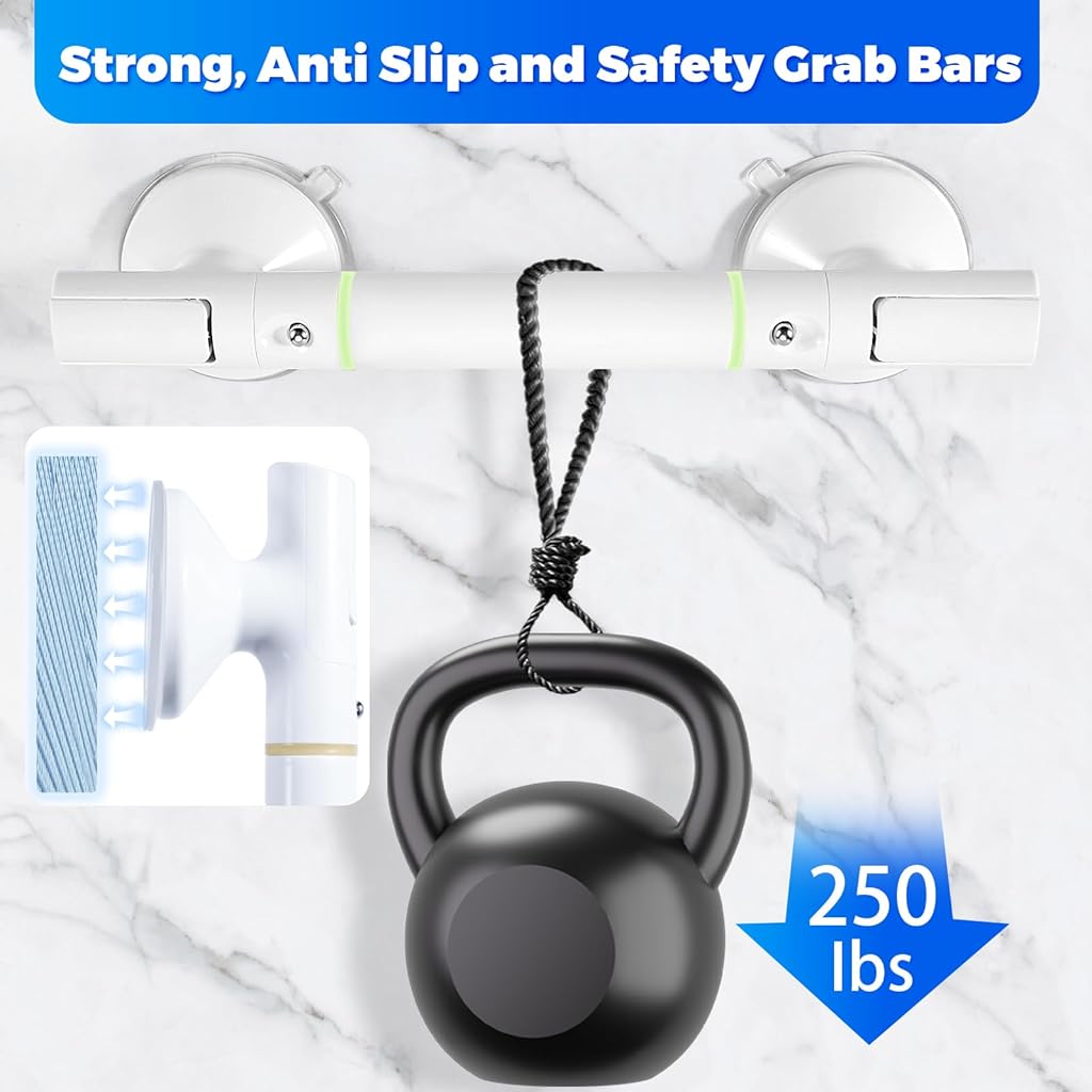 HASTHIP® Heavy duty suction handrail for bathtub and shower
