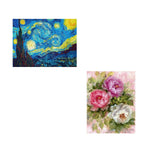 HASTHIP® 5D Diamond Painting Kit Combo, Full Drill Rhinestone Embroidery, Van Gogh Starry Night, DIY Art Craft for Home Wall Decor, Journaling, Scrapbooking, Planners, 30x40cm + 11.8x15.8in