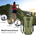 HASTHIP® Trekking Hydration Backpack, with 3L Water Bladder for Men Women Kids, Professional Waterproof Tactical Water Bag for Hiking, Biking, Running, Walking, BPA Free, Army Green