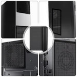 ZORBES® 2 Pcs 400 x 300 mm DIY PC Case Dust Filter PC Fan Mesh Filter Air Vent Covers PVC Dustproof Cover with Magnetic Strip for Computer Chassis Speaker and More, 0.03 Inch Hole, Black