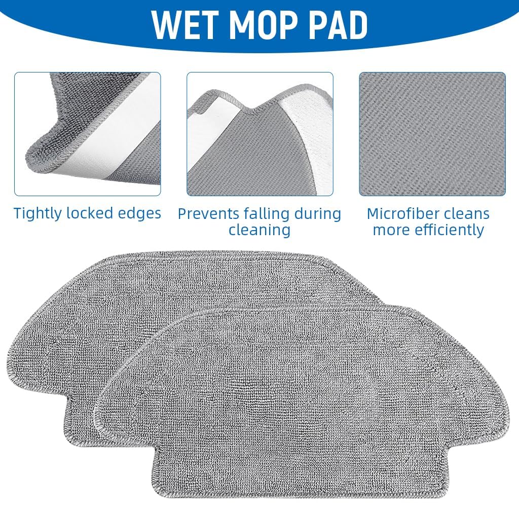 HASTHIP Microfiber Mop Cloth for Mi Robot Vacuum Mop P with 4pcs Set | Machine Washable