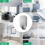 HASTHIP Adhesive Wall Hooks for Bathroom and Kitchen with 8 Pack 4.5×2.5 cm Stainless Steel | Waterproof Self Stick Hangers