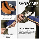 HASTHIP 3 in 1 Suede Shoe Cleaner Brush for Boots with Brass and Nylon Bristles | Hangable Design