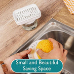 HASTHIP® 2 in 1 Glass Dish Soap Dispenser for Kitchen Sink-White