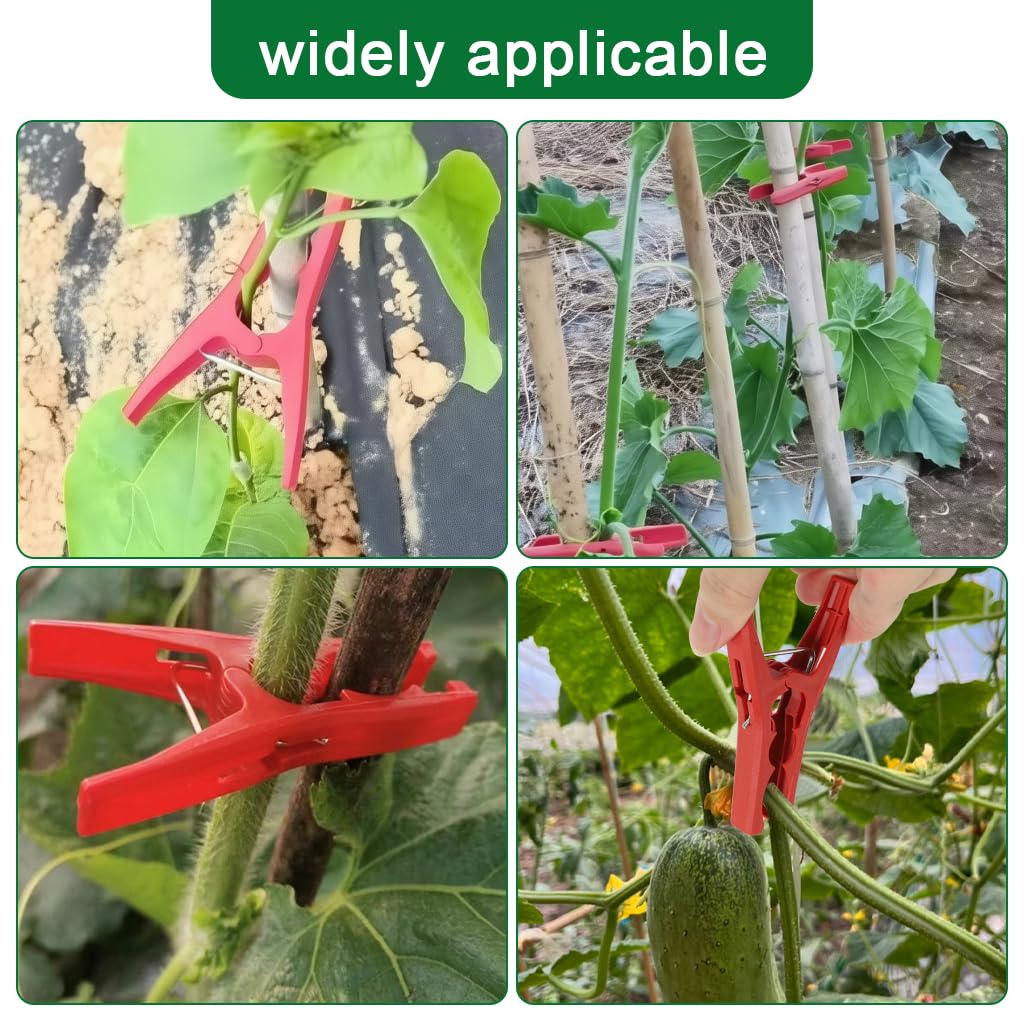HASTHIP Plant Clips for Stems and Climbing Plants 20Pcs 3.5 in featuring Snap-On Design | Reusable Garden Vine Support