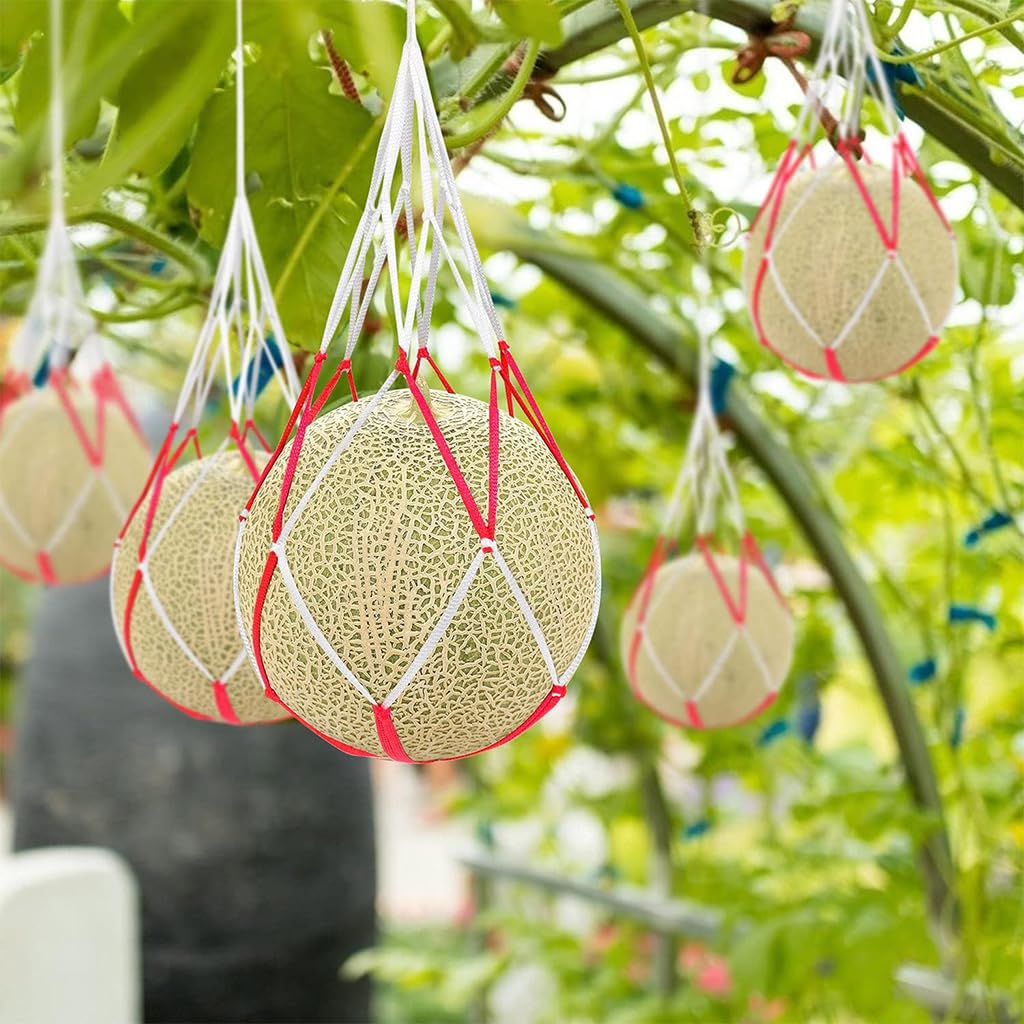 HASTHIP® 30pcs Melon Mesh Net Watermelon Net Watermelon Pouch Fishing Mesh Bag Drawstring Watermelon Net Fruit Mesh NetPoultry Mesh Net