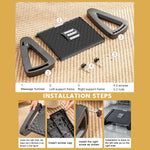HASTHIP Foot Rest Under Desk for Office Chair with Massage Rollers and Adjustable Height | Black