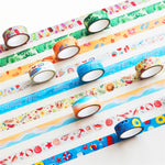 HASTHIP Washi Tape Set for Journals and Scrapbooking featuring 10 Rolls 15mm x 5m | Summer Ocean Designs