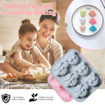 HASTHIP Silicone Molds for Baking with 6 Cavities Cute Sheep Design | Food Grade Nonstick