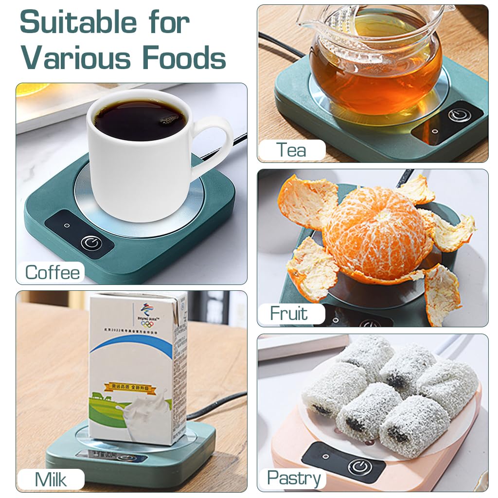 Electric Coffee Mug Warmer Milk Warmer with 55°C Perfect Constant Temperature Desk Mug Warmer for Glass Cup, Stainless Steel Cup, PP Milk Bottle, Ceramic Cup Gift for Men Women Christmas
