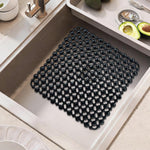 HASTHIP® Kitchen Sink Mat, 28x28cm Non Slip PVC Kitchen Sink Protector Grid, Heat Resistant BPA Free Dish Drying Cushion Pad for Glasses Plates Utensils