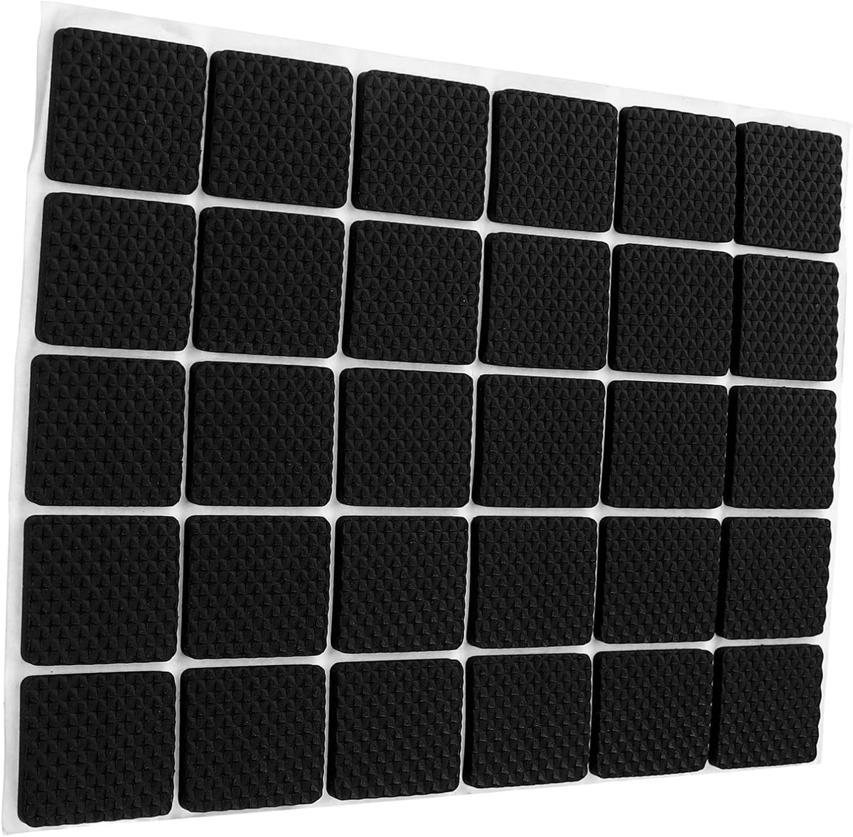 HASTHIP® 30PC Chair Leg Floor Protector, Self Adhesive Non-Slip Square Black Furniture Pads Balance Chair Leg Pads Anti Scratches Reduce Noise for Floor Protection, Hardwood, Tile, Marble