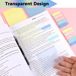 HASTHIP Sticky Notes Tabs for School and Office with 650 Sheets Transparent PET | 1300 PCS Colored Index