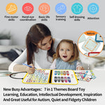 HASTHIP® All in 1 Educational Montessori Toy for 1 to 4 Year Old Kids and Parent Activity for Develop Basic Skill Upgrade Toddler Busy Board and Bag Design for Airplane or Car Travel