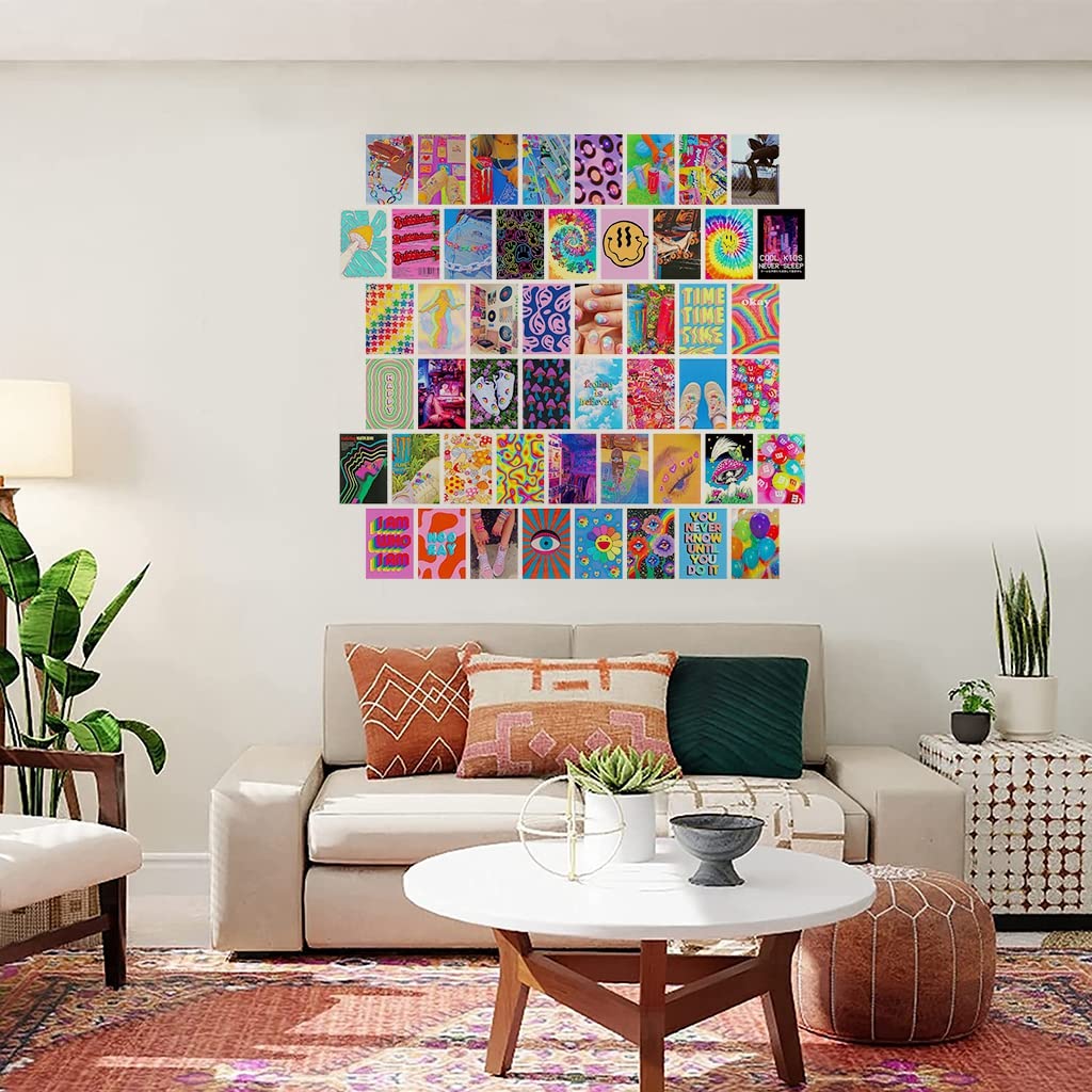 HASTHIP Postcard Wall Art Set for Room Decoration with 50 Sheets 4x6 in Matte Print | Minimalist Modern Aesthetic Decor