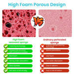 HASTHIP Kitchen Sponge Scrubber Pads for Pots and Dishes 6Pcs featuring No Mark Cleaning | Multi Color Reusable Scrubbing Pads
