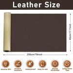 HASTHIP Leather Repair Patch for Sofas and Car Seats featuring Self Adhesive 17.7×79in PU Vinyl | Dark Brown Waterproof Tape