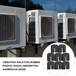 HASTHIP Rubber Anti-Vibration Pads for Outdoor Unit Bracket featuring U-Shape Texture 8Pcs 70x70x10mm