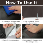 HASTHIP Leather Repair Patch for Sofas and Car Seats featuring Self Adhesive 17.7×79in PU Vinyl | Dark Brown Waterproof Tape