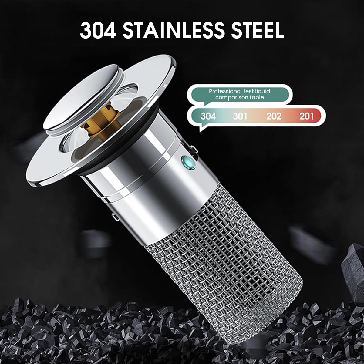 HASTHIP Bathroom Sink Stopper for 30–40mm Drains with Pop Up Design and Stainless Basket Filter