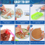 HASTHIP Diamond Art Coasters for DIY Mandala Painting with Holder 8 Pcs Acrylic Set | Fun Gift for Beginners