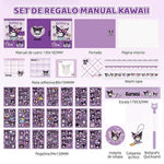 HASTHIP Kuromi Stationery Gift Box for Girls including 9 Piece Journal Set with Diary and Stickers | Perfect Birthday or School Gift