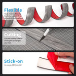 HASTHIP Floor Transition Strip for Joining Gaps and Carpet Thresholds 47.2 x 1.57 in Gray 3PCS | Scratch‑Resistant PVC Self Adhesive Design