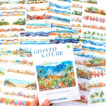HASTHIP Stickers Set for Journals and Scrapbooking featuring 20 A5 Sheets | Beach Sea Vintage Theme