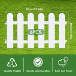 HASTHIP Garden Fence for Flower Beds with Connectable Design 50x30cm White PVC | Outdoor Border Decor
