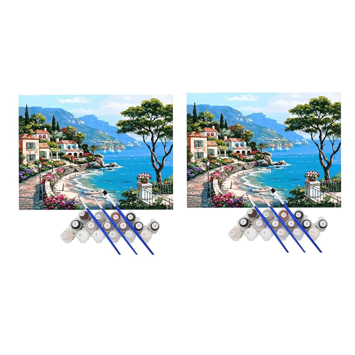 HASTHIP Digital Painting by Numbers Kit for Wall Art with Linen Canvas 50x40cm | DIY Drawing