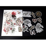 HASTHIP Vintage Ephemera Pack for Scrapbooking with 60 Pcs Self Adhesive Floral Stickers | Card and Notebook Decoration