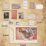 HASTHIP Vintage Scrapbook Stickers for Journals and Crafts featuring 120 Piece Retro Paper Set
