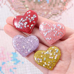 HASTHIP Diamond Painting Magnet Cover Holder for DIY Crafts with Dual Magnets 6pcs | Heart Shape Rainbow Set