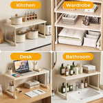 HASTHIP Adjustable Wardrobe Storage Shelf Organizer