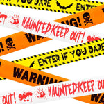 HASTHIP® UimoKi Halloween Decorations, 3inx90ft Black Yellow Caution Warning Tape, High-Visibility Non-Adhesive Party Decor for Indoor Outdoor Haunted House, Doors, Walls, Danger Areas, Spooky Event