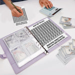 HASTHIP A5 Budget Binder for 100 Days Money Saving Challenge with 100 Cash Envelopes & PU Leather Cover