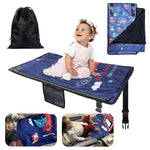 HASTHIP Toddler Airplane Bed 17.5x31.5 in for Travel with Zip Off Blanket and Side Pocket | Cartoon Design for Kids