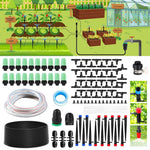 HASTHIP® Slow Irrigation System Kit, 40m /131ft Narrow Pipe Slow Irrigation Kit, with 2m/6.6ft Water Pipe, 35 Porous Spray Drippers, DIY Mist Watering Kit for Lawn, Garden, Green House